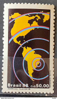 C 1588 Brazil Stamp Telecom Telecommunication Communication Map 1988 - Ungebraucht