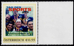 PM  Tag Des Sports 2005 - Chrysler Vikings - American  Football  Ex Bogen Nr. 8007308  Postfrisch - Personalisierte Briefmarken