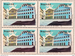 C 1587 Brazil Stamp Lubrapex Portugal Salvador Bahia 1988 Block Of 4 - Nuovi