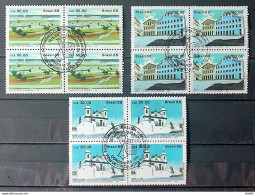 C 1585 Brazil Stamp Lubrapex Portugal Jorge Amado Brasilia 1988 Block Of 4 CBC MG DF BA Full Series - Neufs