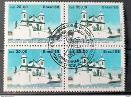 C 1585 Brazil Stamp Lubrapex Portugal Bom Jesus De Matosinhos 1988 Block Of 4 CBC MG - Nuovi