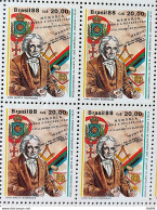 C 1582 Brazil Stamp 150 Years Jose Bonifacio Maconry History Brash 1988 Block Of 4 - Nuevos