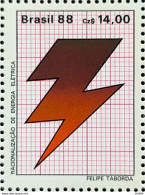 C 1580 Brazil Stamp Energy Rationalization Electricity 1988 - Unused Stamps