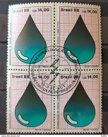 C 1579 Brazil Stamp Rationalization Of Petroleum Energy 1988 Block Of 4 Cbc Brasilia - Neufs