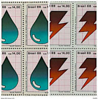 C 1579 Brazil Stamp Rationalization Of Petroleum Energy Electricity 1988 Block Of 4 Complete Series - Neufs