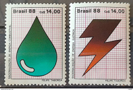 C 1579 Brazil Stamp Rationalization Of Petroleum Energy Electricity 1988 Complete Series - Neufs