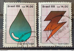 C 1579 Brazil Stamp Rationalization Of Petroleum Energy Electricity 1988 Complete Series Circulated 1 - Gebruikt