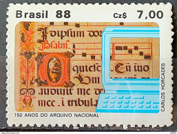 C 1576 Brazil Stamp 150 Years Of National File Literature 1988 - Ungebraucht