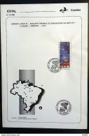 Brochure Brazil Edital 1988 22 Ansat 10 Embratel Communication With Stamp CBC DF Brasília - Storia Postale