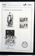 Brochure Brazil Edital 1988 17 Brazilian Literature Pompeii Bilac Without Stamp - Cartas & Documentos