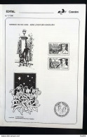 Brochure Brazil Edital 1988 17 Brazilian Literature Pompeii Bilac Without Stamp - Briefe U. Dokumente