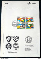 Brochure Brazil Edital 1988 15 Football Gremio Sport Curitiba Fluminense With Stamp CBC RS - Covers & Documents