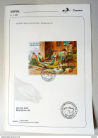 Brochure Brazil Edital 1988 13 BRASILIANA Stamp Day FLAG WITH STAMP CBC RJ - Covers & Documents