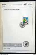 Brochure Brazil Edital 1988 11 OLIMPIC GAMES SEUL JUDO WITH STAMP CBC SP - Cartas & Documentos