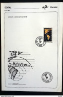 Brochure Brazil Edital 1988 09 Telecom Communication With Stamp CBC RJ - Cartas & Documentos