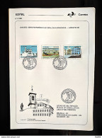 Brochure Brazil Edital 1988 08 LUBRAPEX CHURCH WITH STAMP CBC BA SALVADOR - Brieven En Documenten