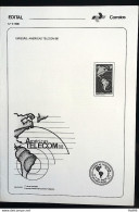 Brochure Brazil Edital 1988 09 Telecom Comunicação Without Stamp - Covers & Documents