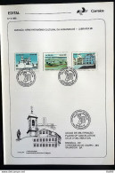 Brochure Brazil Edital 1988 08 LUBRAPEX CHURCH WITH STAMP CBC MG Congonhas - Storia Postale