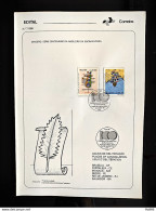 Brochure Brazil Edital 1988 07 Abolition Of Slavery With Stamp CBC BA Salvador - Cartas & Documentos