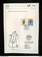 Brochure Brazil Edital 1988 07 Abolition Of Slavery With Stamp CBC RJ - Briefe U. Dokumente