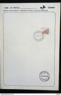 Brochure Brazil Edital 1988 04 Historical Heritage ORDINARY SERIES WITH STAMP CPD SP - Lettres & Documents