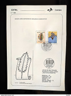 Brochure Brazil Edital 1988 07 Abolition Of Slavery With Stamp CBC Am Manaus - Storia Postale