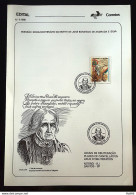 Brochure Brazil Edital 1988 06 Jose Bonifacio With Stamp CBC SP Santos - Storia Postale