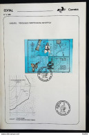 Brochure Brazil Edital 1988 03 Antartic Scientific Research With Stamp CBC DF Brasília - Lettres & Documents