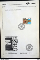 Brochure Brazil Edital 1988 01 National Archives With Stamp CBC RJ - Cartas & Documentos