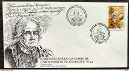 Brazil Envelope FDC 443 1988 Jose Bonifacio Marinha Independência CBC RJ - FDC