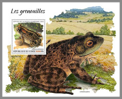 GUINEA REP. 2023 MNH Frogs Frösche S/S – IMPERFORATED – DHQ2417 - Ranas