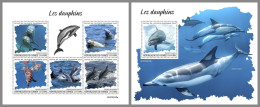 GUINEA REP. 2023 MNH Dolphins Delphine M/S+S/S – IMPERFORATED – DHQ2417 - Delfines