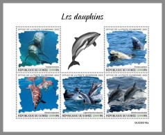 GUINEA REP. 2023 MNH Dolphins Delphine M/S – IMPERFORATED – DHQ2417 - Dauphins