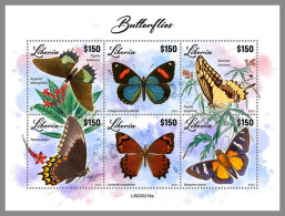 LIBERIA 2023 MNH Butterflies Schmetterlinge M/S – IMPERFORATED – DHQ2417 - Papillons