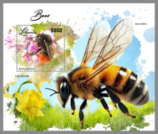 LIBERIA 2023 MNH Bees Bienen S/S – IMPERFORATED – DHQ2417 - Bienen