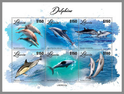 LIBERIA 2023 MNH Dolphins Delphine M/S – IMPERFORATED – DHQ2417 - Dolphins