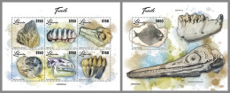 LIBERIA 2023 MNH Fossils Fossilien M/S+S/S – IMPERFORATED – DHQ2417 - Fossielen
