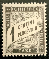 1882 FRANCE N 10 CHIFFRE TAXE À PERCEVOIR 1 CENTIME - NEUF** - 1859-1959 Postfris