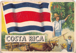 Flags Of The World Chromo -  Costa Rica - 6.5 X 9.5 Cm - Other & Unclassified