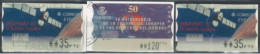 SPAIN -2000 - HASPASAT IC SATELLITE, & 50th ANIV OF CONVENTION OF HUMAN RIGHTS SET OF 3 OF DIFFERENT VALUES, USED . - Usati