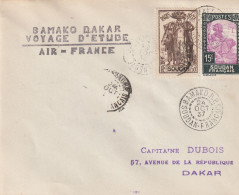 1933/1942 - SOUDAN MALI  - Lot De 2 Enveloppes (1 Voyage étude Air France) Et 1 Carte Postale / Gao, Nioro Et Bamako - Cartas & Documentos