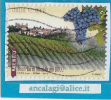 USATI ITALIA 2012 - Ref.1207 "MADEIN ITALY: Brunello Di Montalcino" 1 Val. - - 2011-20: Afgestempeld
