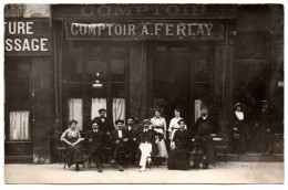 Devanture Café-comptoir. Maison A. Ferlay. Carte Photo Animée Non Située - Caffé