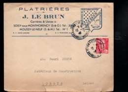 GANDON SUR LETTRE A EN TETE DE DAMMARTIN EN GOELLE SEINE ET MARNE 1946 - 1921-1960: Modern Period