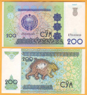 1997 Uzbekistan 200 SUM UNC  AY 5163489 - Uzbekistan