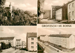 73886776 Groitzsch Borna Teilansichten Kirche Wohnsiedlung Neubauten Groitzsch B - Other & Unclassified