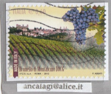 USATI ITALIA 2012 - Ref.1207A "MADEIN ITALY: Brunello Di Montalcino" 1 Val. - - 2011-20: Oblitérés