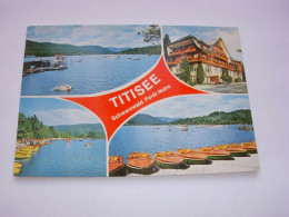 CP CARTE POSTALE ALLEMAGNE LAC De TITISEE HOCHSCHWARZWALD - Ecrite - Titisee-Neustadt