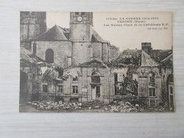 CP CARTE POSTALE MEUSE VERDUN 14-18 Les RUINES PLACE De La CATHEDRALE - Vierge   - Verdun