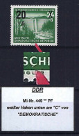 DDR Mi-Nr. 449 Plattenfehler Postfrisch - Siehe Beschreibung Und Bild - Variétés Et Curiosités